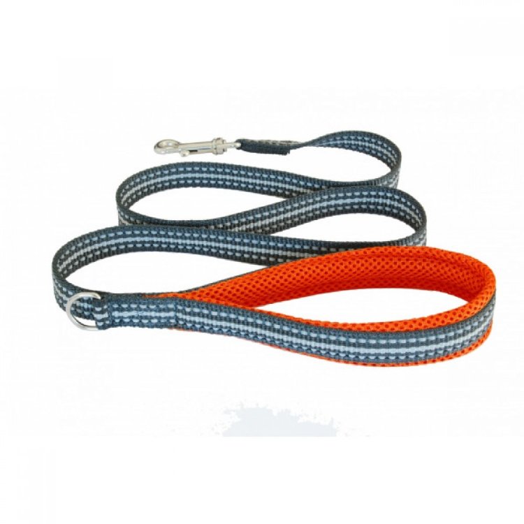 Cortina Leash Orange/ Мягкий светоотражающий поводок оранжевый 1,2м