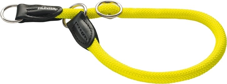 Hunter ошейник-удавка для собак Freestyle Neon 60/10 нейлоновая желтый неон купить  
