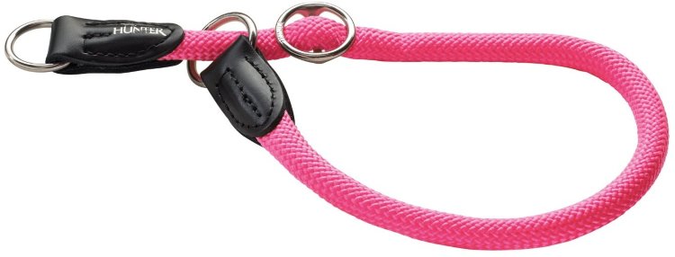 Hunter ошейник-удавка для собак Freestyle Neon 55/10 нейлоновая розовый неон купить  